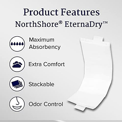 EternaDry Pads Adesivos para Homens e Mulheres, 2X-Grande, Pacote/10 – Absorção Máxima e Conforto Duradouro - NorthShore