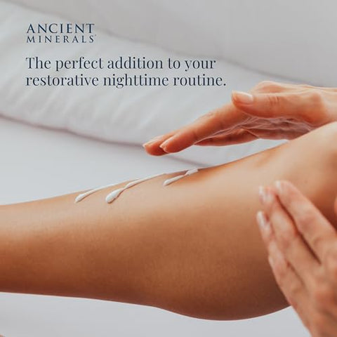 Loção Noturna Ancient Minerals Magnesium Goodnight com melatonina, cloreto de magnésio e OptiMSM – Hidratante noturno tópico (75ml)
