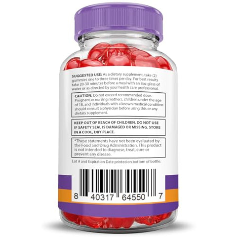 Justified Laboratories - (3 Pacotes) Gomas Turbo Ripped Keto ACV Extreme 2000MG Turbo Ripped Keto Gomas Vinagre de Maçã Formuladas com Suco de Romã em Pó B12 Vegano Não GMO 180 Gomas
