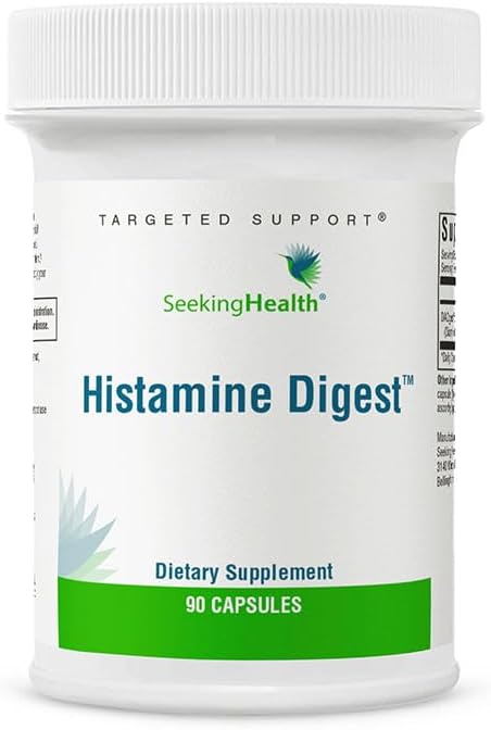 Histamine Digest da Seeking Health – Bloqueador de Histamina, Suplemento Enzimático DAO para Intolerância Alimentar à Histamina, Suporte à Saúde Digestiva, Estômago Sensível, Vegetariano (90 cápsulas)