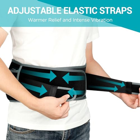Aquecedor Portátil Comfytemp com Massageador para Alívio de Dor nas Costas, Massageador de Costas sem Fio Elegível para FSA HSA, Almofadas Térmicas Vestíveis para Cólicas com 3 Níveis de Calor, Desligamento Automático