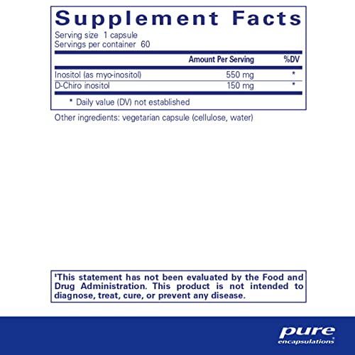 Inositol Complex | Suporte Energético, Metabolismo Saudável e Função Ovariana* | 60 Cápsulas - Pure Encapsulations