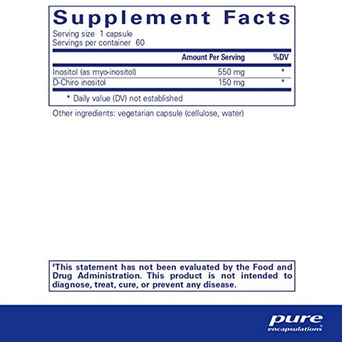 Inositol Complex | Suporte Energético, Metabolismo Saudável e Função Ovariana* | 60 Cápsulas - Pure Encapsulations