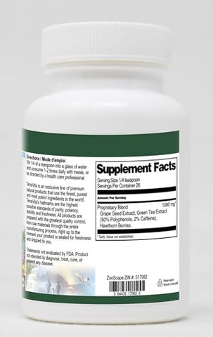Terravita - High Blood Pressure Support Powder – Green Tea, Grape Seed and Hawthorn (1 oz, ZIN: 517082) – 3 Pack
