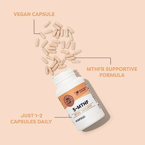 5-MTHF: Cápsulas Altamente Absorvíveis para Saúde Cerebral – 60 Porções - Vimergy