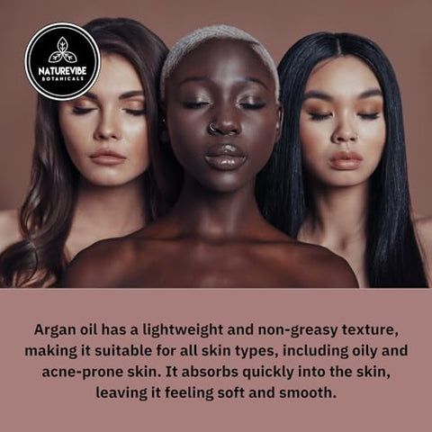 Óleo de Argan Naturevibe Botanicals 32 oz | 100% Puro e Natural | Ideal para Cuidados com a Pele e Cabelo | 946 ml
