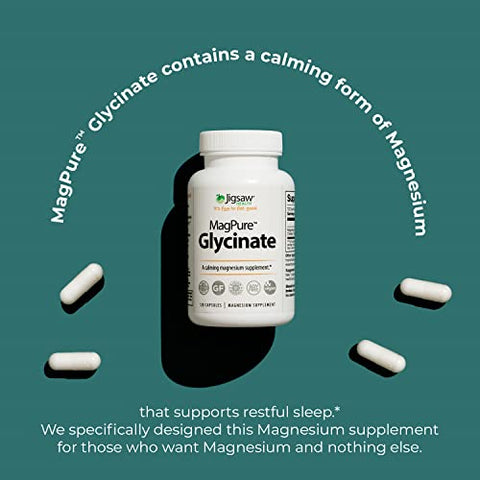 MagPure Glycinate – Cápsulas Premium de Magnésio, 120 Cápsulas - Jigsaw Health