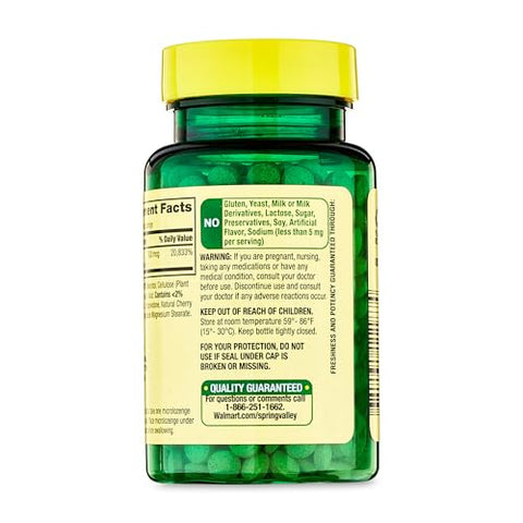 FUSION SHOP STORE Smart choices,meaningful life! - Sublingual B12 500 mcg – Spring Valley 500 mg Sabor Cereja 200 comprimidos (Pacote de 1) – Fusion Shop Store