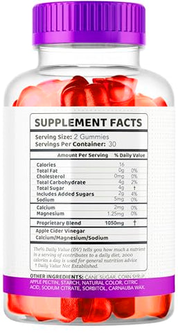 LIVORKA - Rapid Ripped Keto ACV Gummies – Gummies de Vinagre de Maçã e Cetose para um Mês – 60 Gummies