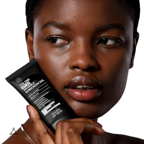 Protetor Solar Gel FPS 50 com Vitamina C, Chá Verde, Semente de Cenoura e Óleo de Semente de Framboesa Vermelha - Allies of Skin