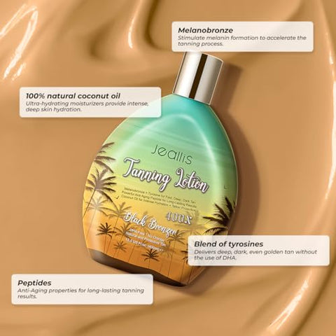 jeallis - Loção Aceleradora Extreme Dark para Camas de Bronzeamento Indoor