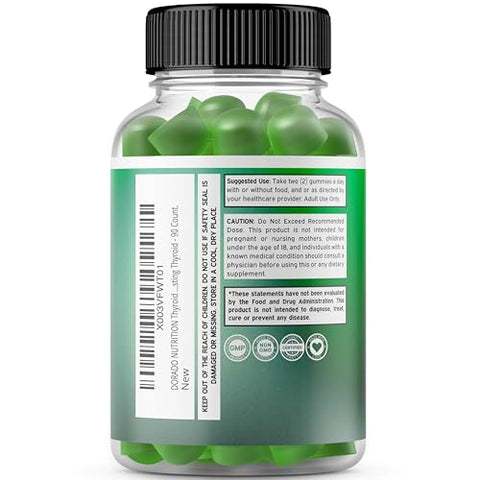 DORADO NUTRITION - Suporte para Tireoide Feminino – Marca em Destaque – Fórmula Natural – 60 cápsulas – 1200 mg