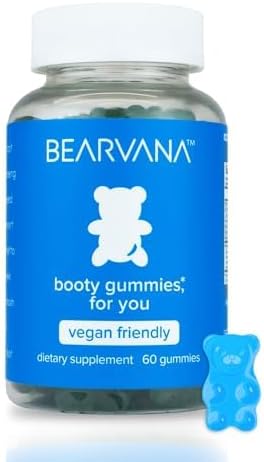 Gomas de Suporte para Glúteos Femininos | Potencializador de Treino | Sabor de Frutas Vermelhas | Multivitaminas | Mistura Botânica Natural | Modela Curvas | Aumenta Confiança | Fitness Feminino - BEARVANA