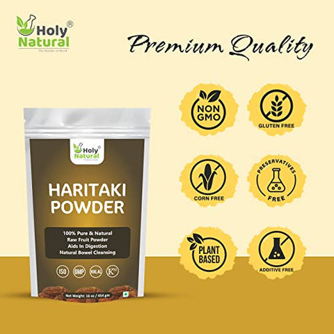 Holy Natural - The Wonder of World - Pó de Haritaki Sem Sementes – 454g I Natural, Excelente para o Intestino e Digestão