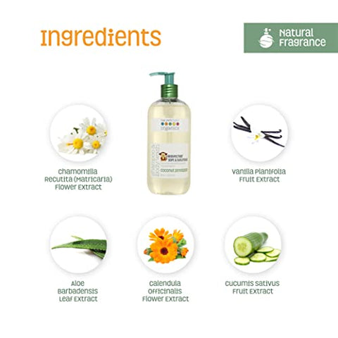 Nature's Baby Organics - Shampoo, Sabonete e Gel de Limpeza 3 em 1 Nature’s Baby – Para Pele Sensível e com Problemas – pH Neutro