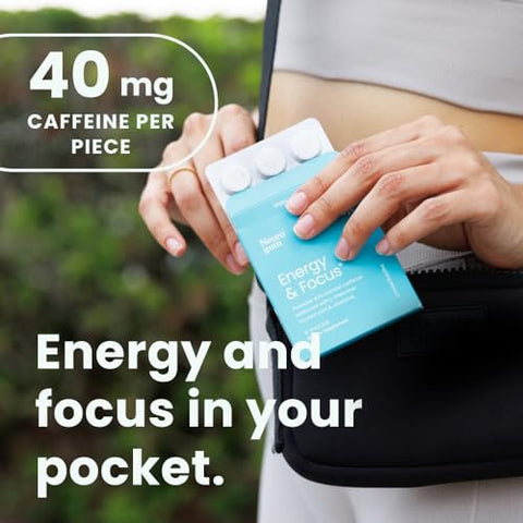 Energy – Goma de Cafeína (108 Unidades) – Sem Açúcar com L-teanina, Cafeína Natural e Vitamina B12 - NeuroGum