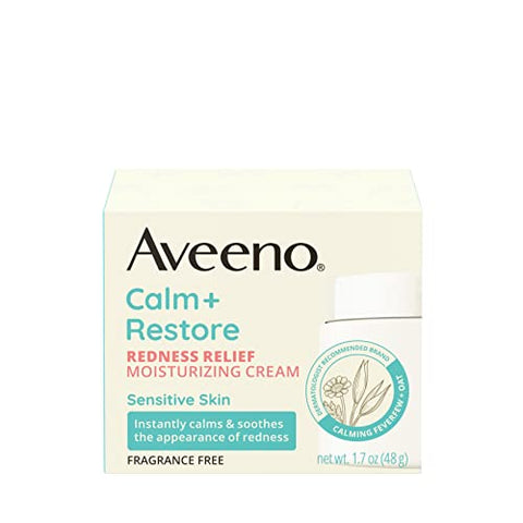 Calm Restore Creme Hidratante para o Rosto, Alívio da Vermelhidão, Pele Sensível, Acalma Instantaneamente - Aveeno