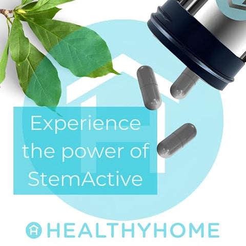 HEALTHY home - StemActive – Suplemento de Suporte de Células-Tronco – 60 Cápsulas – Estimula as Células-Tronco Circulantes – Ativador Premium de Células-Tronco – Aloe Macrolada de Madagascar – Alga Azul-Verde