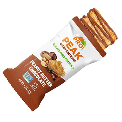 Probar - PROBAR – Barra de Snack de Manteiga de Amendoim e Chocolate, 4g de Proteína, Sem OGM, Sem Glúten (Embalagem com 12 unidades)