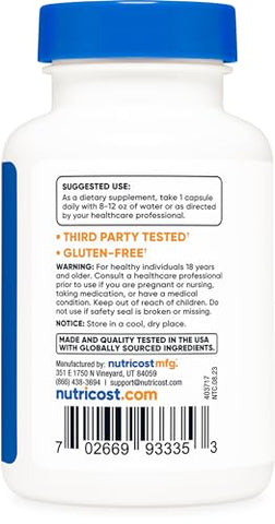 Yohimbine HCl 5mg – 120 Cápsulas | Livre de Glúten e Não-OGM - Nutricost