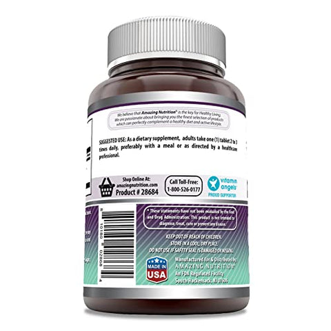 Amazing Nutrition - Amazing Formulas OptiMSM 1000 Mg 200 Comprimidos | Não-OGM | Sem Glúten | Fabricado nos EUA | Suplemento de MSM