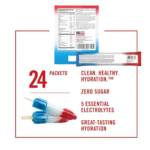 BIOSTEEL - BioSteel Hydration Mix Ice Pop – 24 Pacotes Individuais, Sem Açúcar, com Eletrólitos Essenciais – Marca BioSteel