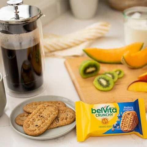 Belvita - belVita: Kit com 6 Caixas de 5 Pacotes (30 Pacotes no Total) de Biscoitos Variados para o Café da Manhã, 4 Sabores – Embalagem Prática e Deliciosa!