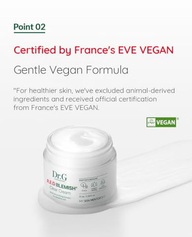 SUDIVA - Dr.G RED-BLEMISH CLEAR CREAM 70ml – Solução Hidratante para Pele com Vermelhidão
