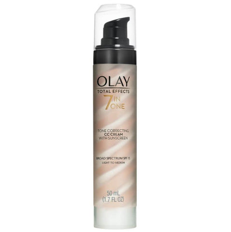 Total Effects 7 em 1 Hidratante Corretor de Tonalidade, FPS 15, Pele Clara a Média 50ml - Olay