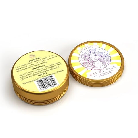 Eat My Face - Protetor Solar Natural – Tallow de Pasto com FPS 20, Óxido de Zinco Não-Nano, Amigo dos Recifes – Hidratante de Shea