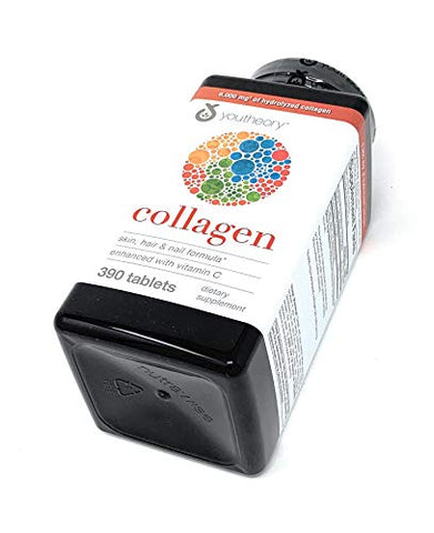 Collagen Plus Biotin – 390 Tabletes | Colágeno + Biotina | Saúde da Pele e Cabelos | Marca Youtheory - Youtheory