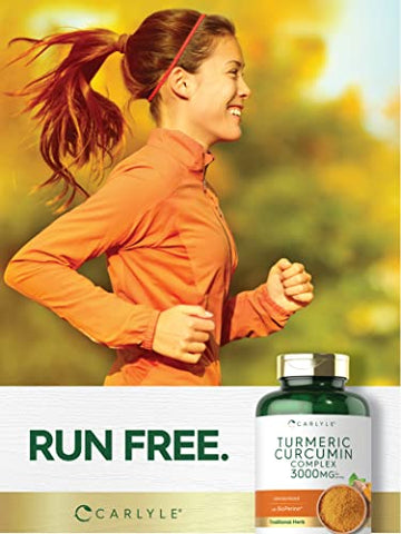 Cúrcuma Curcumina | 3000mg 180 Cápsulas | com Pimenta Preta, Curcuminoides e Bioperina | Não-OGM, Sem Glúten - Carlyle