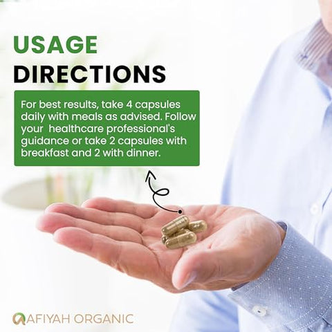 Afiyah Organic - Cápsulas de Costus Igneus (Planta da Insulina) de Qualidade Premium – Fácil de Engolir 240 Cápsulas Vegetais (2 Meses de Suprimento) – Fabricado nos EUA – Programa Completo de Suporte à Saúde