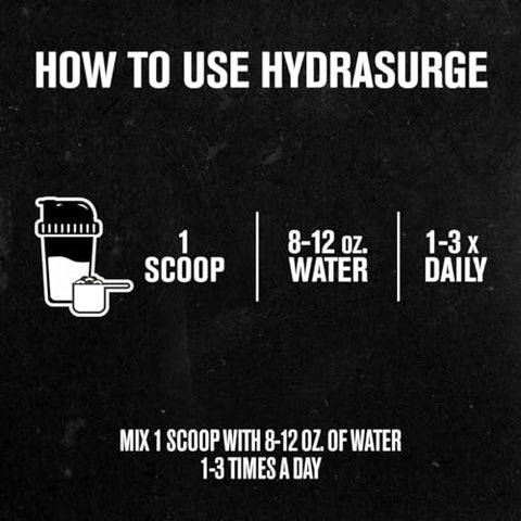 Jacked Factory - HYDRASURGE Pó de Eletrólitos – Suplemento de Hidratação com Minerais Essenciais, Sal do Himalaia, Água de Coco | Marca HYDRASURGE