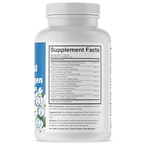 Adapt All Herbal Adaptogen – Redutor de Estresse Natural – 60 cápsulas – 100% Natural – Marca Brain Forza - Brain Forza
