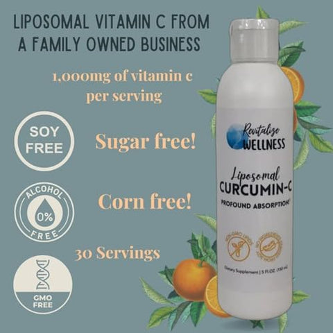 Revitalize Wellness - Liposomal Curcumin-C | 1.000 mg Vitamina C
