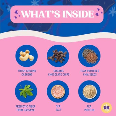 Raw Rev Glo - Barras Veganas de Alta Proteína Raw Rev, Sabor Brownie de Chocolate Duplo, 10g de Proteína Vegetal, 12g de Fibra, Não-OGM, 45g, 12 Unidades (Pacote de 1)