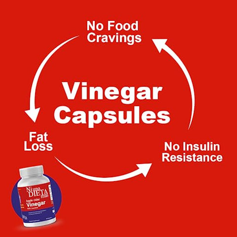 Ni una dieta más - Apple Cider Vinegar Capsules – Redução de Gordura Abdominal – Melhor para Perda de Peso – NI UNA DIETA MÁS