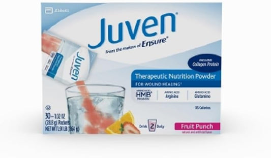 Abbott - Medline Juven Pó Suplemento Nutricional (Sabor Frutas Vermelhas, Embalagem), 30 unidades de 1,02g cada (Pacote de 1)