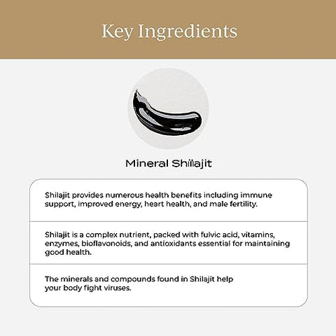 Resina Pura de Shilajit com Ouro Elemental, Ácido Fúlvico, 84 Minerais Traços, Digestivo – 30g - CYMBIOTIKA