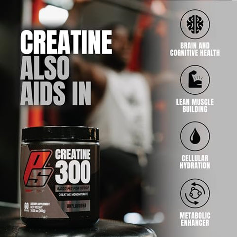 Creatine 300 – Monohidrato de Creatina Micronizada de Grau Farmacêutico 100%%, 5.000mg, 60 Porções - PROSUPPS