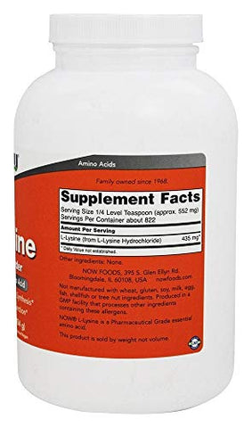 L-Lysine Pó Puro 100%, 2 pk – 200g - NOW Foods