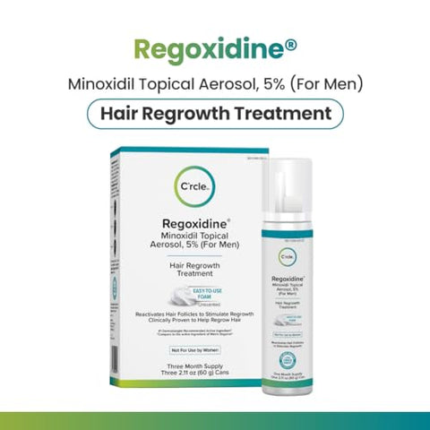 Espuma Minoxidil 5% para Homens – 60g | Estimule o crescimento capilar - Regoxidine