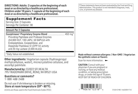 SerenAid – Suplemento Digestivo Vegetariano de Enzimas Multidigestivas com Atividade DPP-IV | Marca Klaire Labs - Klaire Labs