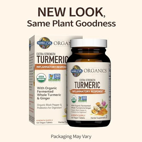 Curcumin 100mg – 120 Tablets | Resposta Inflamatória | Turmeric | 100g - Garden of Life