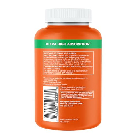 Cúrcuma – Potencialize sua saúde com o poder da cúrcuma – 100% natural e eficaz – 60 cápsulas - Qunol