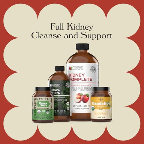 Complete Natural Products - Kit Completo para Rins – Limpeza Total dos Rins – Marca Kidney