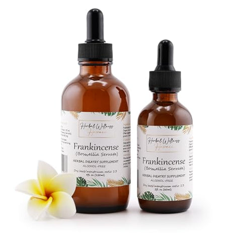 Herbal Wellness Hawaii - Extrato Líquido de Olíbano – Suplemento Herbal para Bem-Estar, Tintura de Resina Seca de Boswellia Serrata, Sem Álcool 120 ml