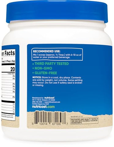 Pó de Beterraba Orgânica 454g – Vegano, Superfood, Certificado Orgânico USDA - Nutricost