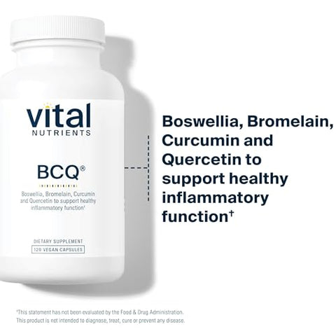 BCQ | Boswellia Vegana, Bromelina, Curcumina | 60 cápsulas | 500 mg - Vital Nutrients